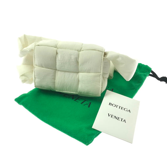 【中古品】【メンズ】 BOTTEGAVENETA ボッテガヴェネタ BOTTEGA VENETA NYLON MINI CASSETTE ショルダーバッグ カバン 180-260316-na-02-tag カラー：ホワイト 万代Net店