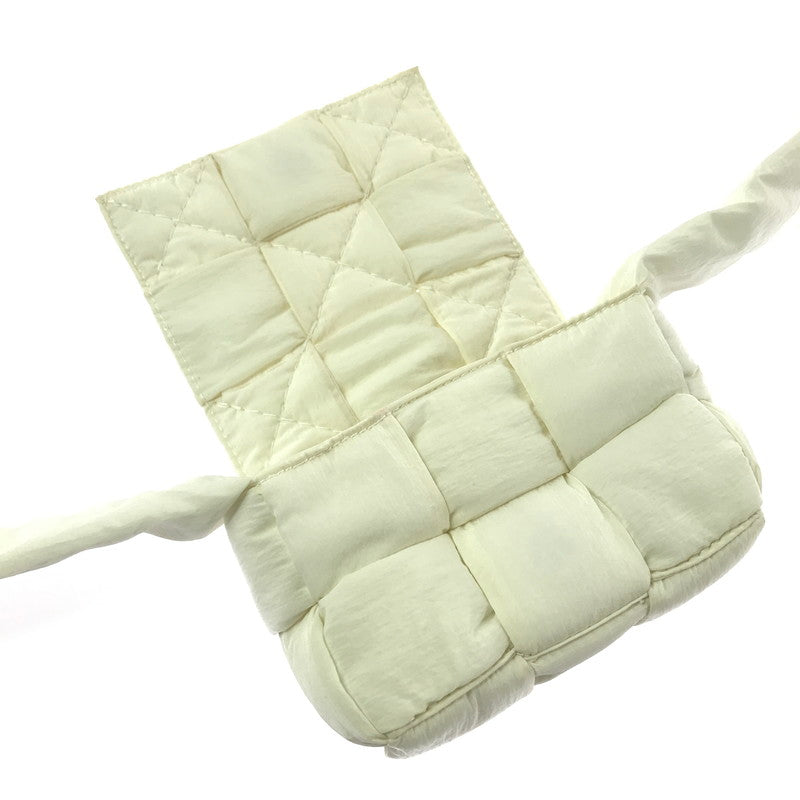 【中古品】【メンズ】 BOTTEGAVENETA ボッテガヴェネタ BOTTEGA VENETA NYLON MINI CASSETTE ショルダーバッグ カバン 180-260316-na-02-tag カラー：ホワイト 万代Net店