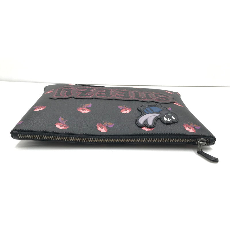 【中古品】【レディース】 COACH コーチ × DISNEY ディズニー SNEEZY CLUTCH BAG F72912 白雪姫 七人のこびと クラッチバッグ カバン 180-260510-na-13-tagh カラー：ブラック 万代Net店