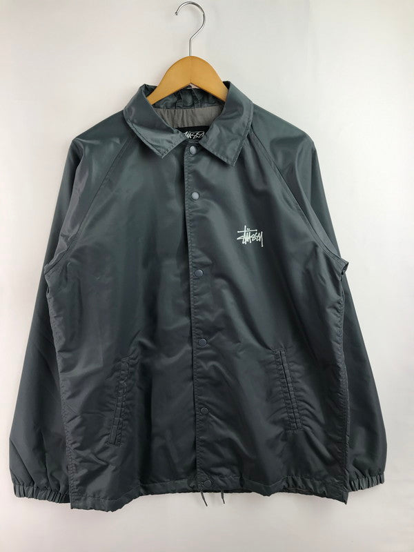 【中古品】【メンズ】 STUSSY ステューシー AUTHENTIC GEAR オーセンティック ギア RASTA PEACE NYLON COACH JACKET ラスタ ピース ナイロン コーチ ジャケット 142-260227-rt-02-tag サイズ：L カラー：グレー系 万代Net店