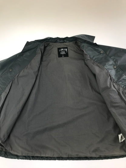 【中古品】【メンズ】 STUSSY ステューシー AUTHENTIC GEAR オーセンティック ギア RASTA PEACE NYLON COACH JACKET ラスタ ピース ナイロン コーチ ジャケット 142-260227-rt-02-tag サイズ：L カラー：グレー系 万代Net店