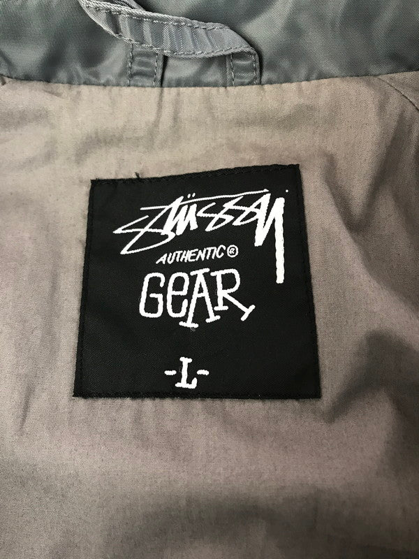 【中古品】【メンズ】 STUSSY ステューシー AUTHENTIC GEAR オーセンティック ギア RASTA PEACE NYLON COACH JACKET ラスタ ピース ナイロン コーチ ジャケット 142-260227-rt-02-tag サイズ：L カラー：グレー系 万代Net店