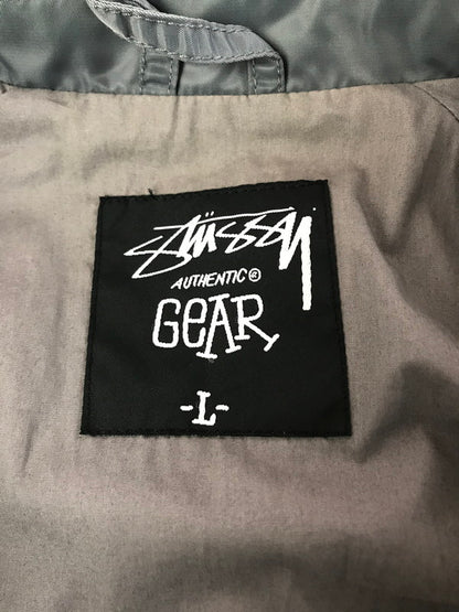 【中古品】【メンズ】 STUSSY ステューシー AUTHENTIC GEAR オーセンティック ギア RASTA PEACE NYLON COACH JACKET ラスタ ピース ナイロン コーチ ジャケット 142-260227-rt-02-tag サイズ：L カラー：グレー系 万代Net店