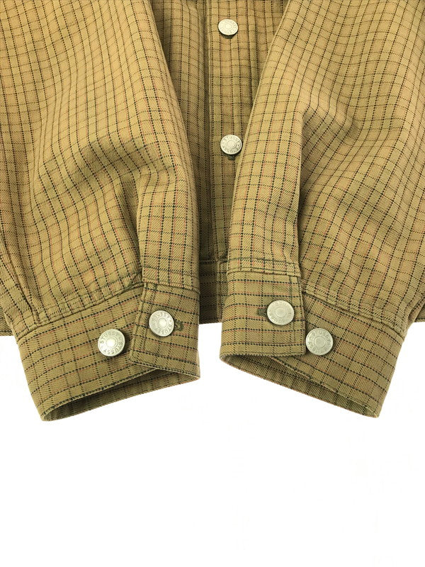 【中古品】【メンズ】 OLD STUSSY オールドステューシー 90'S CHECK TRACKER JACKET 90年代 チェック トラッカージャケット 紺タグ USA製 ライトアウター 142-260224-na-19-tag サイズ：L カラー：ブラウン系 万代Net店
