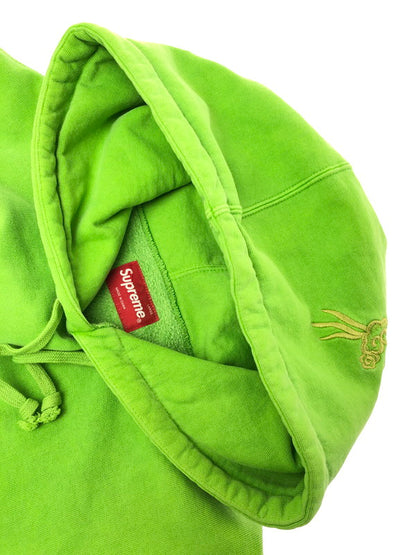 【中古品】【メンズ】 Supreme シュプリーム 20SS DRAGON EMROIDERY PULLOVER HOODIE ドラゴン 刺繍 プルオーバー フーディー パーカー 149-260320-rt-15-tag サイズ：L カラー：ライトグリーン 万代Net店