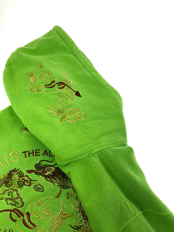 【中古品】【メンズ】 Supreme シュプリーム 20SS DRAGON EMROIDERY PULLOVER HOODIE ドラゴン 刺繍 プルオーバー フーディー パーカー 149-260320-rt-15-tag サイズ：L カラー：ライトグリーン 万代Net店