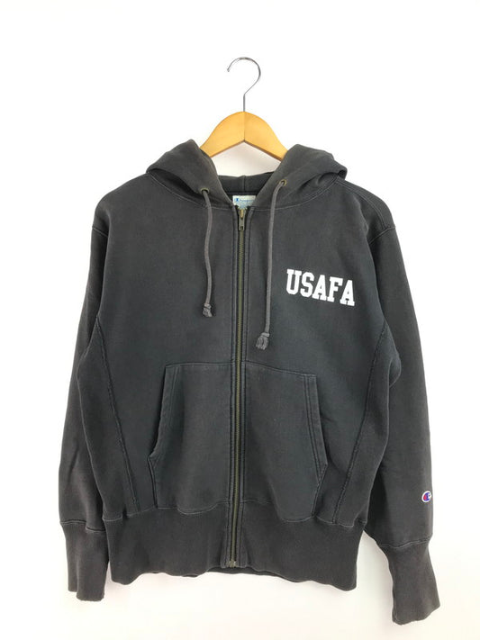 【現状渡し品】【メンズ】 Champion チャンピオン REVERSE WEAVE USAFA FULL ZIP HOODIE リバースウィーブ フルジップ フーディー パーカー 148-260224-na-15-tag サイズ：M カラー：ブラック(色褪せによりチャコール系) 万代Net店