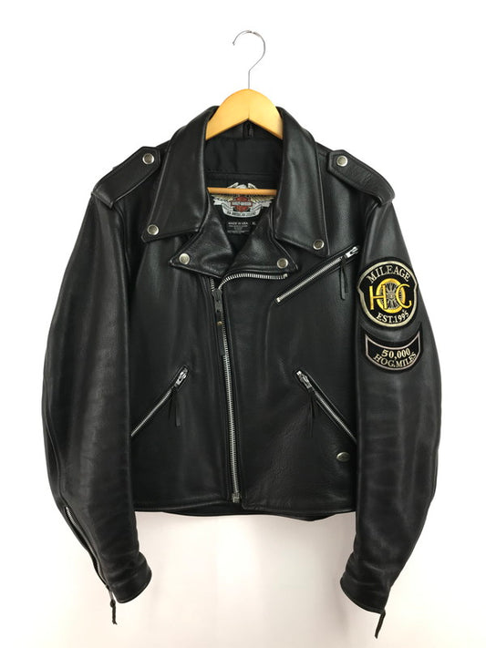 【中古品】【メンズ】 HARLEY DAVIDSON ハーレーダビッドソン 90's DOUBLE RIDER JACKET 90年代 50,000マイル達成記念 ダブルライダースジャケット 145-260219-rt-18-tag サイズ：XL カラー：ブラック 万代Net店