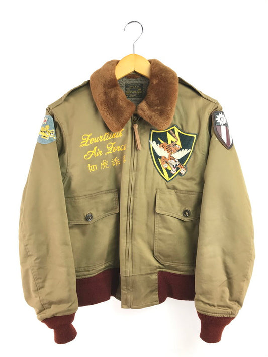 【現状渡し品】【メンズ】 Buzz Rickson's バズリクソンズ TYPE B-10 FLIGHT JACKET BR11134 赤リブ 如虎添翼 タイプB-10 フライト ジャケット アウター 145-260219-rt-20-tag サイズ：36 カラー：カーキ系 万代Net店