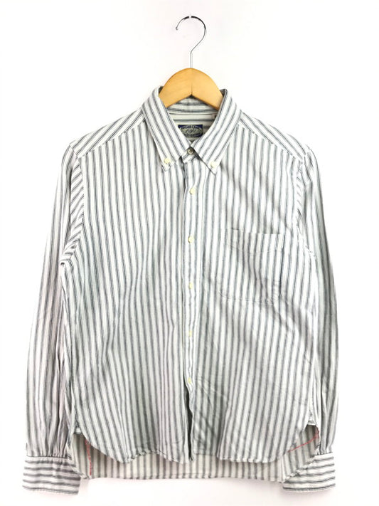 【中古品】【メンズ】 SUGAR CANE シュガーケーン L/S BD STRIPE SHIRT SC26894 ロングスリーブ ボタンダウン ストライプ シャツ トップス 145-260219-rt-12-tag サイズ：S カラー：ホワイト/ブルー 万代Net店