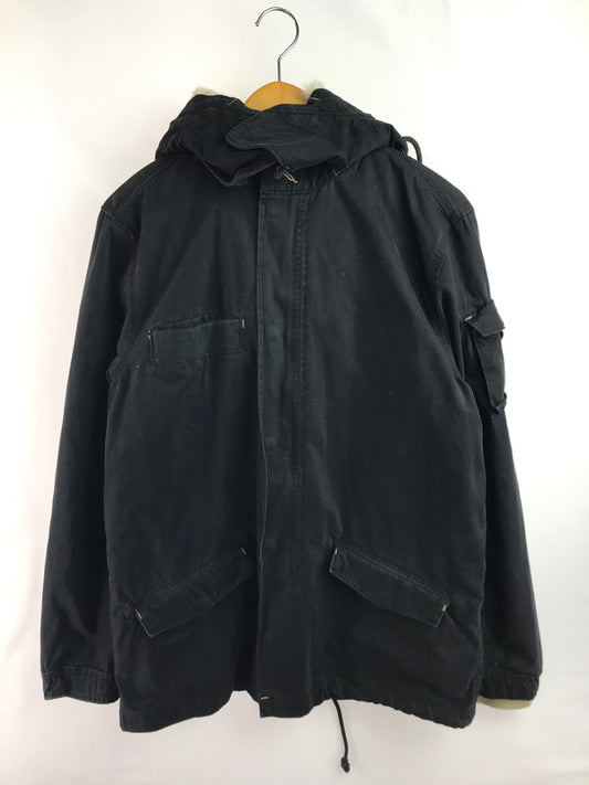 【現状渡し品】【メンズ】 GAP ギャップ QUILTING LINER HOODED MILITARY JACKET BLACK 304027 キルティング ライナー フーデッド ミリタリー ジャケット 146-260227-rt-09-tag サイズ：M カラー：ブラック 万代Net店