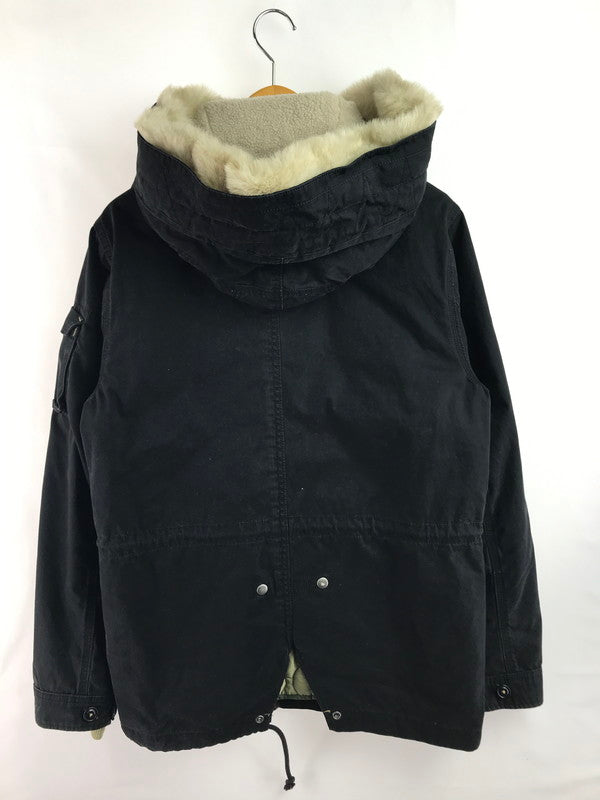 【現状渡し品】【メンズ】 GAP ギャップ QUILTING LINER HOODED MILITARY JACKET BLACK 304027 キルティング ライナー フーデッド ミリタリー ジャケット 146-260227-rt-09-tag サイズ：M カラー：ブラック 万代Net店