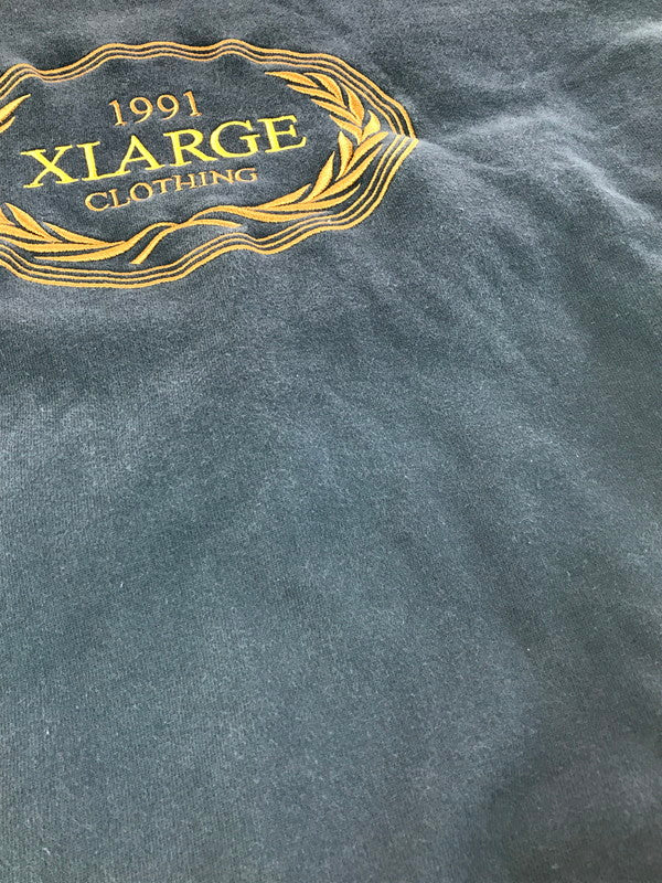【中古品】【メンズ】 XLARGE エクストララージ 21AW RIB LINE CREWNECK SWEAT 101213012003 リブ ライン クルーネック スウェット トレーナー 142-260221-na-04-tag サイズ：XL カラー：ネイビー 万代Net店
