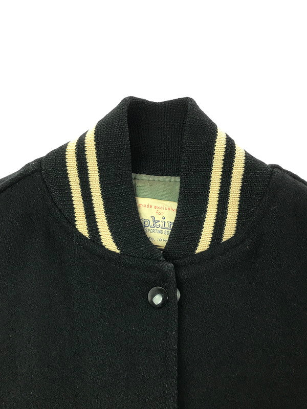 【現状渡し品】【メンズ】 HOPKINS SPORTING GOODS ホプキンス スポーティング グッズ 60'S STADIUM JACKET 60年代 スタジアム ジャケット スタジャン アウター 146-260222-na-08-tag サイズ：表記サイズなし 下記参照 カラー：ブラック 万代Net店