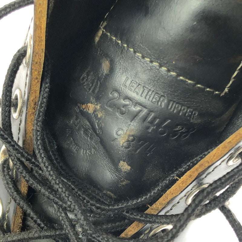 【中古品】【レディース】 RED WING レッドウィング IRISH SETTER 6-INCH MOC TOE 9874 アイリッシュセッター 6インチ モックトゥ 犬タグ 復刻 ワークブーツ 靴 164-260303-yy-10-tag サイズ：24.5cm/US6.5D カラー：ブラック 万代Net店