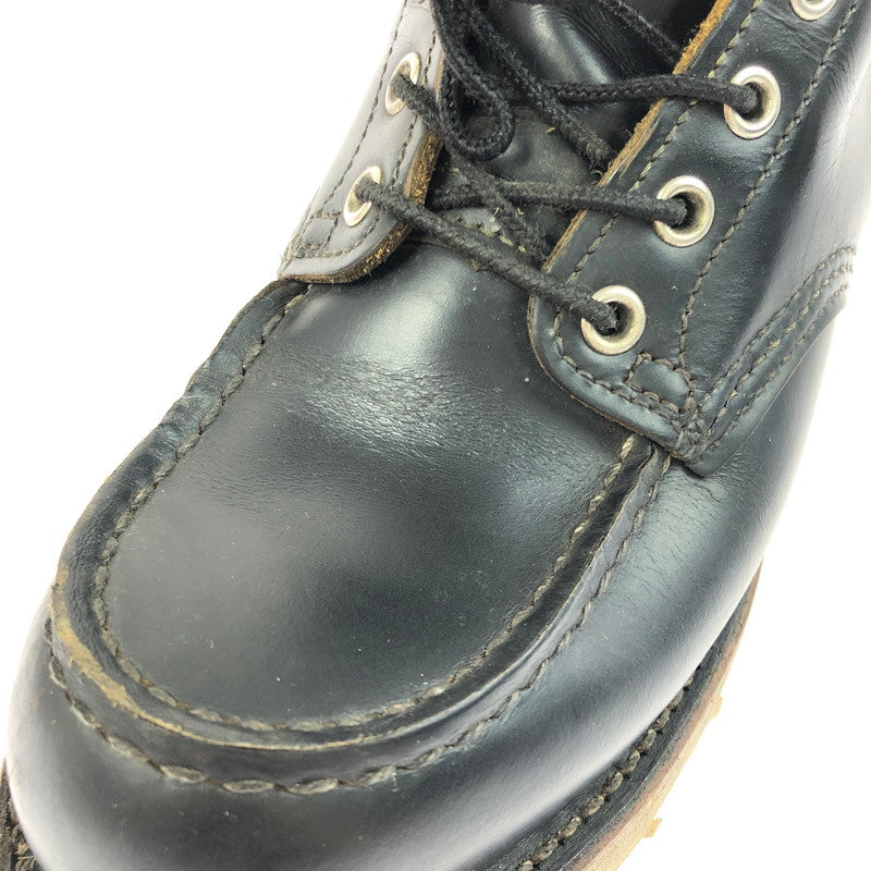 【中古品】【レディース】 RED WING レッドウィング IRISH SETTER 6-INCH MOC TOE 9874 アイリッシュセッター 6インチ モックトゥ 犬タグ 復刻 ワークブーツ 靴 164-260303-yy-10-tag サイズ：24.5cm/US6.5D カラー：ブラック 万代Net店