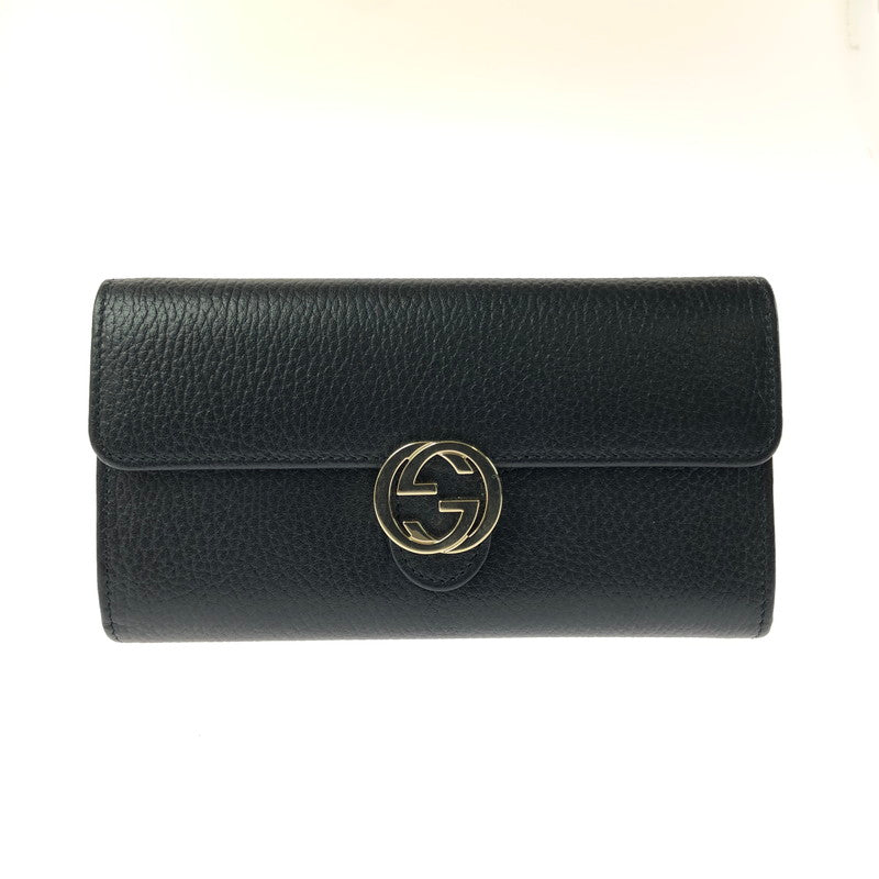 【中古品】【レディース】 GUCCI グッチ インターロッキングG ロングウォレット 615524 長財布 181-260301-na-12-tag カラー：ブラック 万代Net店