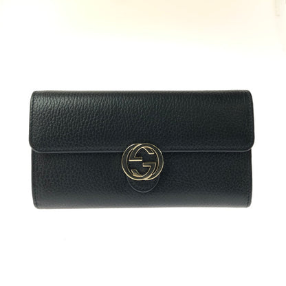 【中古品】【レディース】 GUCCI グッチ インターロッキングG ロングウォレット 615524 長財布 181-260301-na-12-tag カラー：ブラック 万代Net店