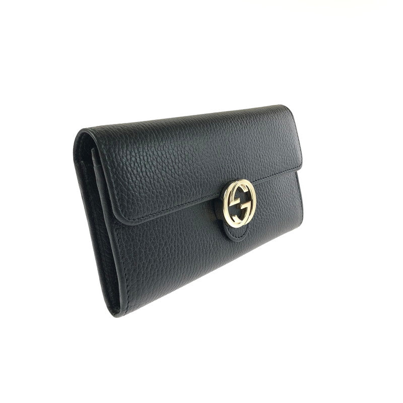 【中古品】【レディース】 GUCCI グッチ インターロッキングG ロングウォレット 615524 長財布 181-260301-na-12-tag カラー：ブラック 万代Net店