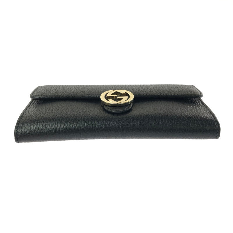 【中古品】【レディース】 GUCCI グッチ インターロッキングG ロングウォレット 615524 長財布 181-260301-na-12-tag カラー：ブラック 万代Net店