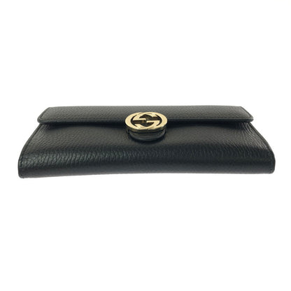【中古品】【レディース】 GUCCI グッチ インターロッキングG ロングウォレット 615524 長財布 181-260301-na-12-tag カラー：ブラック 万代Net店