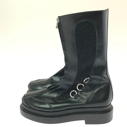 【中古品】【メンズ】 FUMIKA UCHIDA フミカウチダ SEMI-PATENT ZIP-UP BOOTS FU-M-GD001 ジップアップ ブーツ 靴 164-260321-na-09-tag サイズ：38 カラー：ブラック 万代Net店