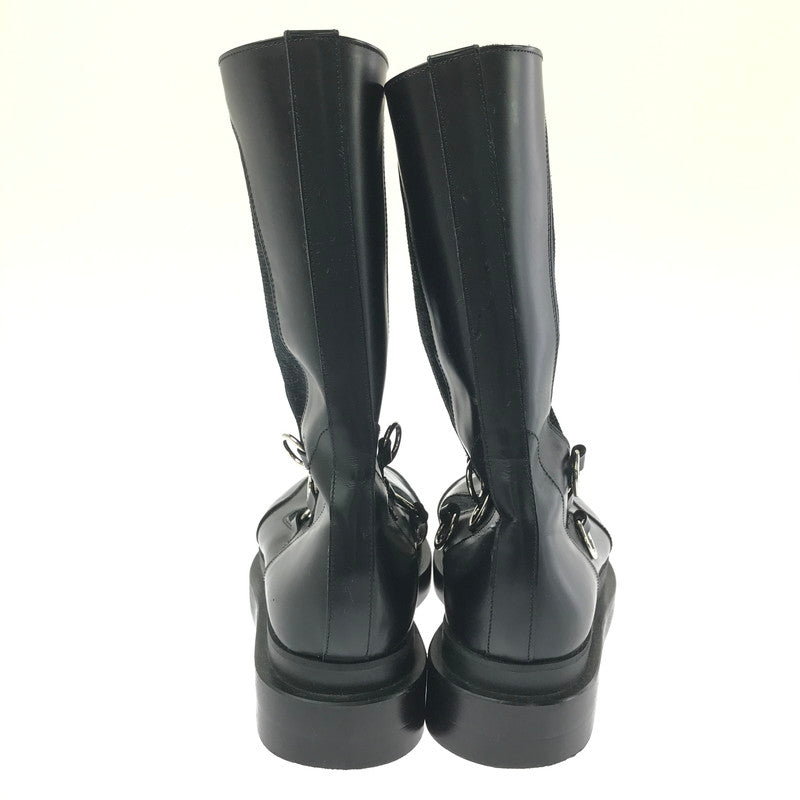 【中古品】【メンズ】 FUMIKA UCHIDA フミカウチダ SEMI-PATENT ZIP-UP BOOTS FU-M-GD001 ジップアップ ブーツ 靴 164-260321-na-09-tag サイズ：38 カラー：ブラック 万代Net店