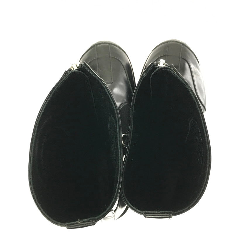 【中古品】【メンズ】 FUMIKA UCHIDA フミカウチダ SEMI-PATENT ZIP-UP BOOTS FU-M-GD001 ジップアップ ブーツ 靴 164-260321-na-09-tag サイズ：38 カラー：ブラック 万代Net店