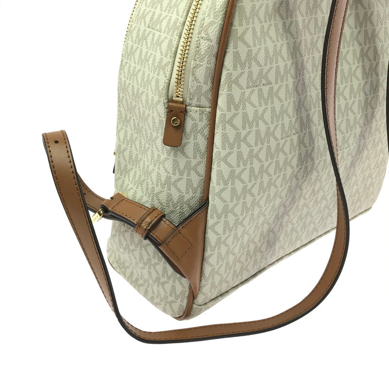 【中古品】【レディース】 Michael Kors マイケルコース SIGNATURE BACKPACK 30S7GEZB1B シグネチャー バックパック リュック カバン 188-260325-na-06-tag カラー：ホワイト 万代Net店