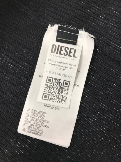 【中古品】【メンズ】 DIESEL ディーゼル PLATE LOGO KNIT K-DARIN-D A17512 0AKBQ Dプレートロゴ ニット 141-260221-rt-13-tag サイズ：XL カラー：ブラック 万代Net店