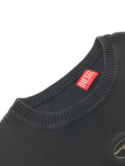 【中古品】【メンズ】 DIESEL ディーゼル PLATE LOGO KNIT K-DARIN-D A17512 0AKBQ Dプレートロゴ ニット 141-260221-rt-13-tag サイズ：XL カラー：ブラック 万代Net店