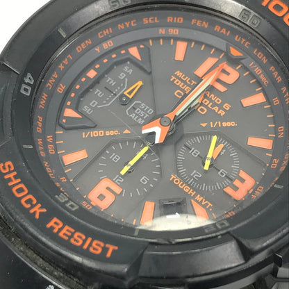 【現状渡し品】【メンズ】 G-SHOCK ジーショック MASTER OF G GRAVITYMASTER SKY COCKPIT GW-3000B-1AJF グラビティマスター スカイコックピット タフソーラー腕時計 196-260415-na-01-tag カラー：ブラック/オレンジ 万代Net店