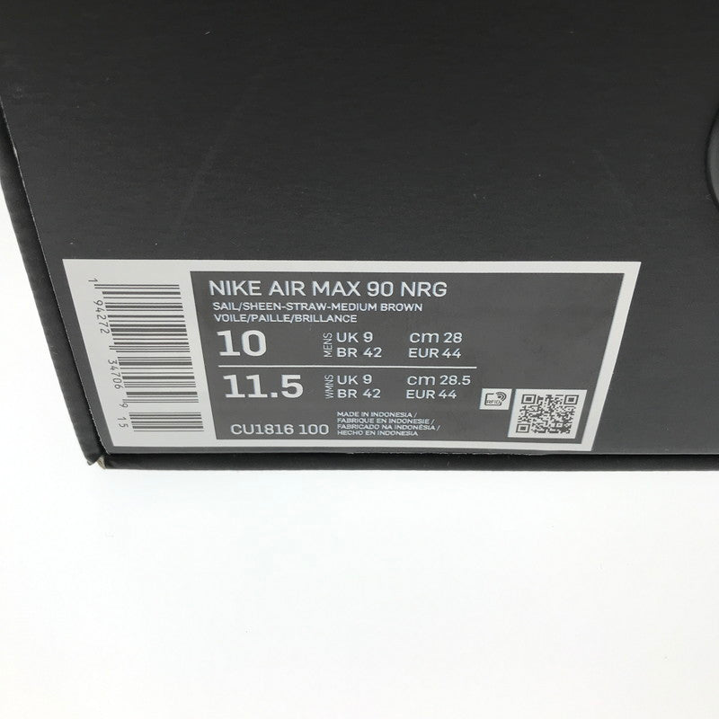 【中古品】【メンズ】 NIKE ナイキ AIR MAX 90 NRG CU1816-100 エア マックス 90 NRG スニーカー 靴 160-260323-yy-07-tag サイズ：28cm/US10 カラー："BACON" SAIL/SHEEN-STRAW-MEDIUM BROWN 万代Net店