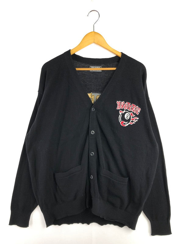 【中古品】【メンズ】 HYSTERIC GLAMOUR ヒステリックグラマー STRAWBERRY MONSTER RACING KNIT CARDIGAN 02243ND05 ストロベリー モンスター レーシング ニット カーディガン 140-260325-rt-02-tag サイズ：L カラー：ブラック 万代Net店