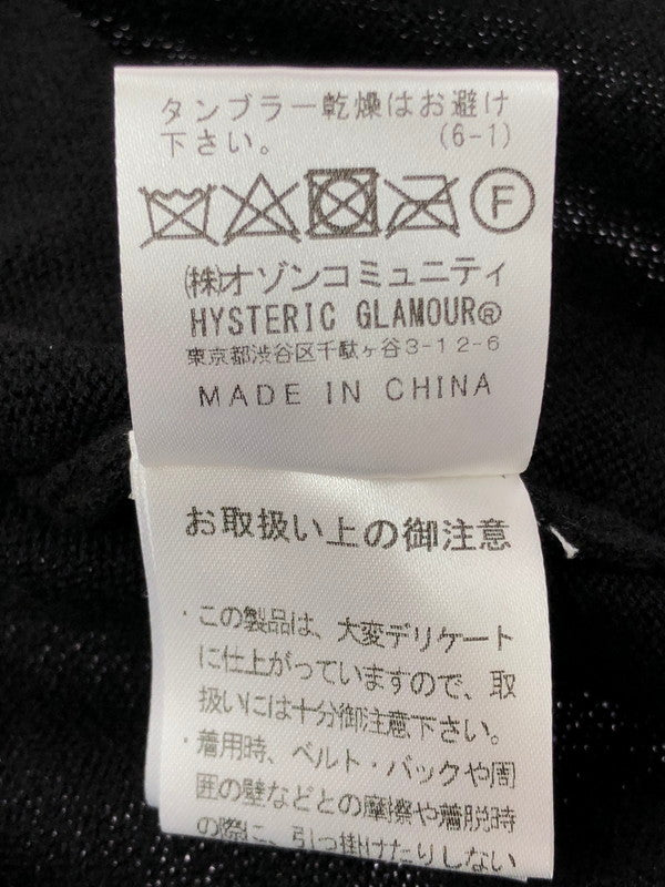 【中古品】【メンズ】 HYSTERIC GLAMOUR ヒステリックグラマー STRAWBERRY MONSTER RACING KNIT CARDIGAN 02243ND05 ストロベリー モンスター レーシング ニット カーディガン 140-260325-rt-02-tag サイズ：L カラー：ブラック 万代Net店