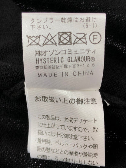 【中古品】【メンズ】 HYSTERIC GLAMOUR ヒステリックグラマー STRAWBERRY MONSTER RACING KNIT CARDIGAN 02243ND05 ストロベリー モンスター レーシング ニット カーディガン 140-260325-rt-02-tag サイズ：L カラー：ブラック 万代Net店