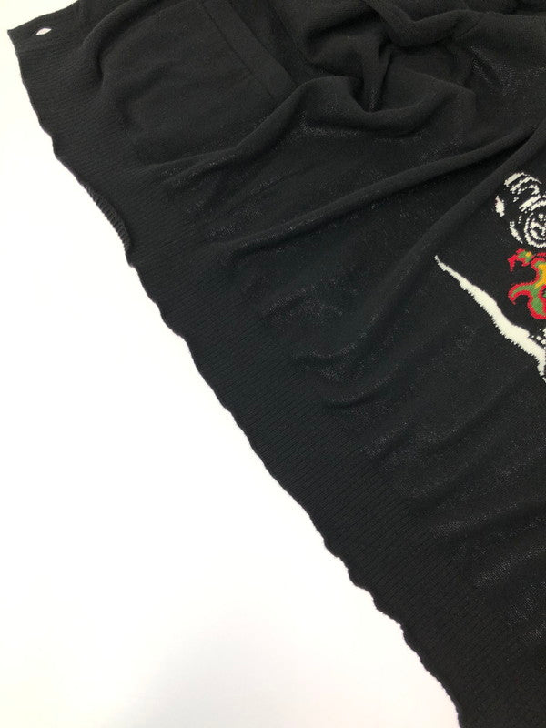 【中古品】【メンズ】 HYSTERIC GLAMOUR ヒステリックグラマー STRAWBERRY MONSTER RACING KNIT CARDIGAN 02243ND05 ストロベリー モンスター レーシング ニット カーディガン 140-260325-rt-02-tag サイズ：L カラー：ブラック 万代Net店