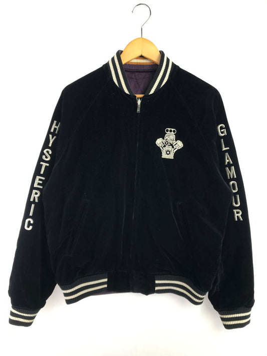 【中古品】HYSTERIC GLAMOUR ヒステリックグラマー HYS RACING ENGINES SOUVENIR JACKET 2AB-5350 レーシング エンジン スーベニア ジャケット アウター 140-260328-rt-06-tag サイズ：F カラー：ブラック/パープル 万代Net店