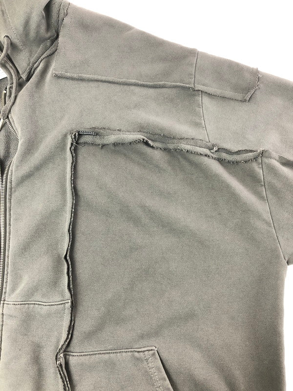 【中古品】【メンズ】 SURGERY サージェリー REMAKE OVERSIZE ZIP UP HOODIE GRAY リメイク オーバー サイズ ジップ アップ フーディー パーカー 142-260809-rt-02-tagh サイズ：ONE カラー：グレー 万代Net店