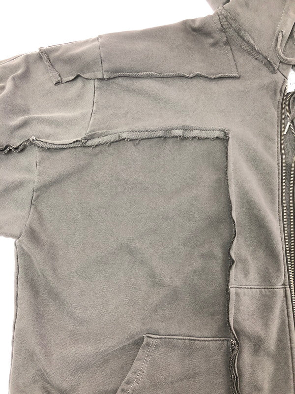 【中古品】【メンズ】 SURGERY サージェリー REMAKE OVERSIZE ZIP UP HOODIE GRAY リメイク オーバー サイズ ジップ アップ フーディー パーカー 142-260809-rt-02-tagh サイズ：ONE カラー：グレー 万代Net店