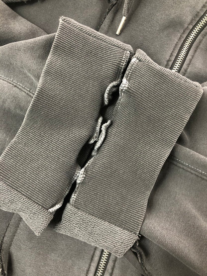 【中古品】【メンズ】 SURGERY サージェリー REMAKE OVERSIZE ZIP UP HOODIE GRAY リメイク オーバー サイズ ジップ アップ フーディー パーカー 142-260809-rt-02-tagh サイズ：ONE カラー：グレー 万代Net店