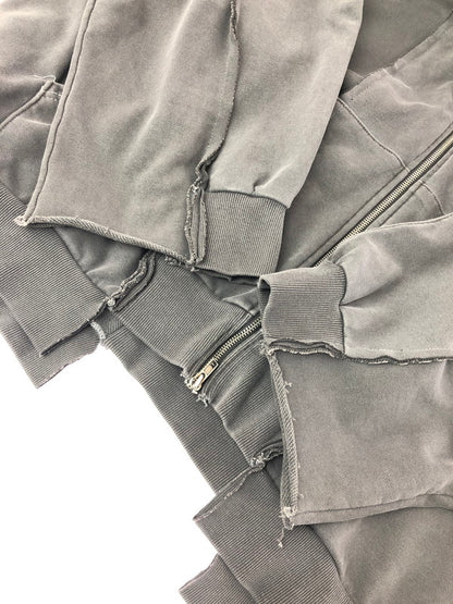【中古品】【メンズ】 SURGERY サージェリー REMAKE OVERSIZE ZIP UP HOODIE GRAY リメイク オーバー サイズ ジップ アップ フーディー パーカー 142-260809-rt-02-tagh サイズ：ONE カラー：グレー 万代Net店