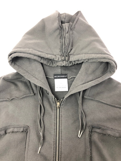 【中古品】【メンズ】 SURGERY サージェリー REMAKE OVERSIZE ZIP UP HOODIE GRAY リメイク オーバー サイズ ジップ アップ フーディー パーカー 142-260809-rt-02-tagh サイズ：ONE カラー：グレー 万代Net店
