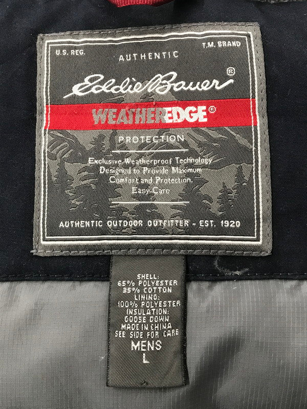 【現状渡し品】【メンズ】 EDDIE BAUER エディー バウアー WEATHEREDGE DOWN PARKA ウェザー エッジ ダウン パーカー アウター 146-260501-rt-14-tag サイズ：L カラー：ネイビー 万代Net店