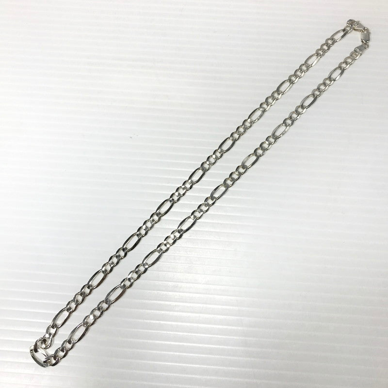 【中古品】【メンズ】 USED SV925 FIGARO CHAIN NECKLACE フィガロ チェーン ネックレス イタリア製 アクセサリー 192-260627-na-19-tagh カラー：シルバー 万代Net店