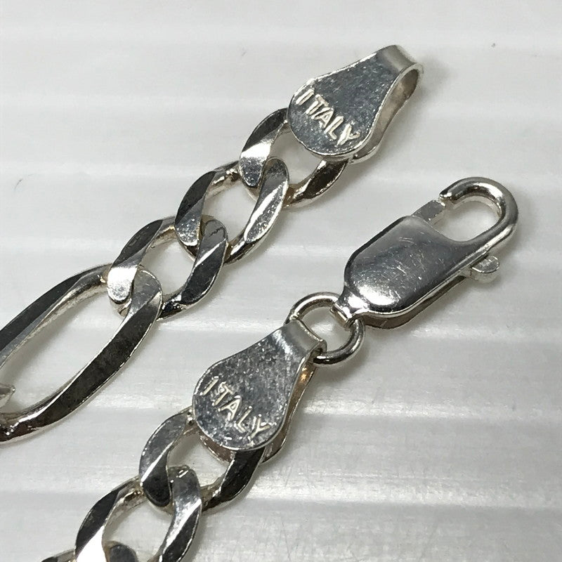 【中古品】【メンズ】 USED SV925 FIGARO CHAIN NECKLACE フィガロ チェーン ネックレス イタリア製 アクセサリー 192-260627-na-19-tagh カラー：シルバー 万代Net店