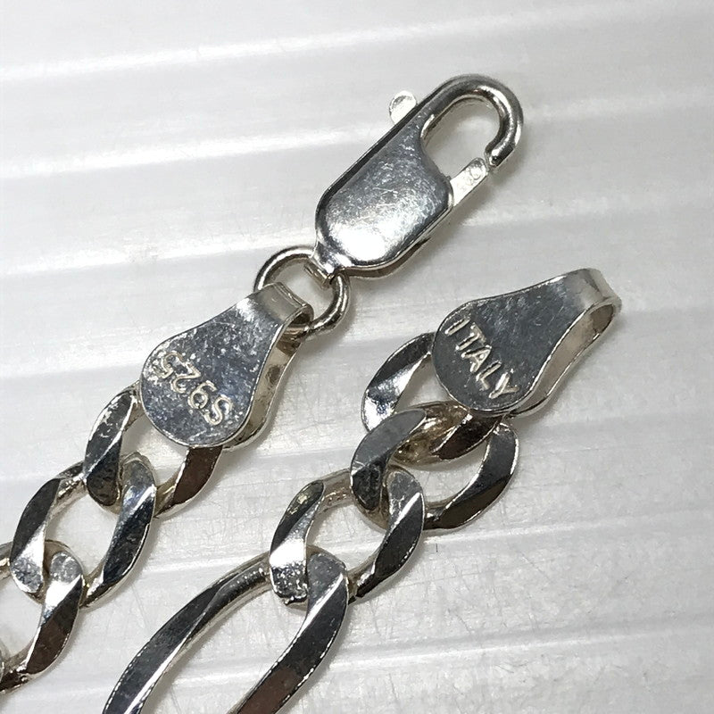 【中古品】【メンズ】 USED SV925 FIGARO CHAIN NECKLACE フィガロ チェーン ネックレス イタリア製 アクセサリー 192-260627-na-19-tagh カラー：シルバー 万代Net店