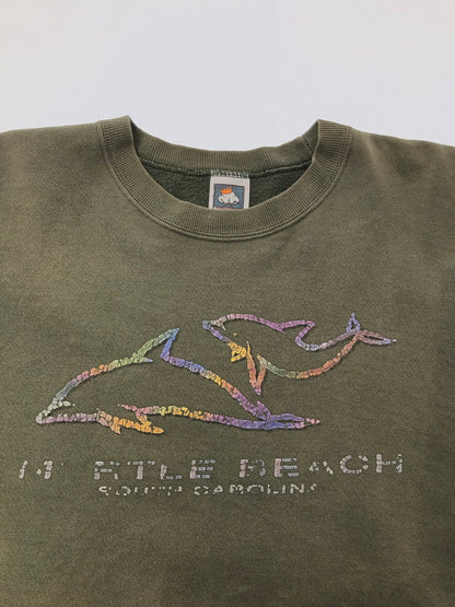 【中古品】【メンズ】 COTTON DELUXE FLEECE コットン デラックス フリース 90's SOUTH CAROLINA CREWNECK SWEAT 90年代 クルーネック スウェット 146-260508-ty-02-tag サイズ：M カラー：カーキ 万代Net店