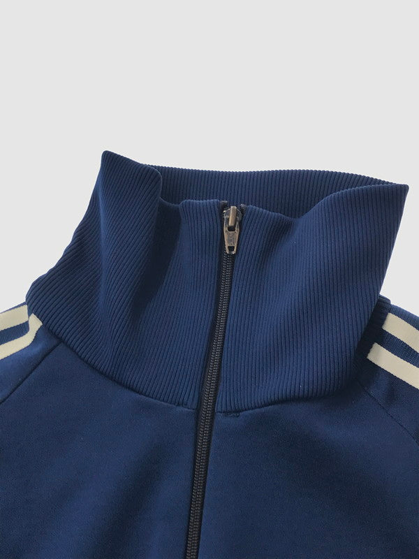 【中古品】【メンズ】 ADIDAS アディダス 80'S TRACK JACKET ADS-4F 80年代 トラックジャケット デサント期 146-260428-na-14-tagh サイズ：6号 カラー：ネイビー 万代Net店