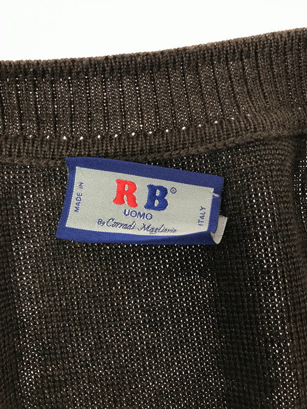 【中古品】【メンズ】 RB UOMO アールビー ウオモ 90's MADE IN ITALY CARDIGAN 90年代 イタリア製 カーディガン トップス 146-260820-rt-14-tag サイズ：不明 下記参照 カラー：ブラウン 万代Net店